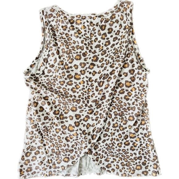 Women's Blouse Dolan Animal Print Cheetah Tank Top Sleeveless Small Open Back - Picture 4 of 5